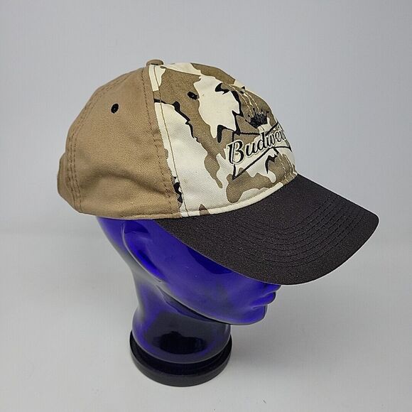 Budweiser Dale Earnhardt Jr Camouflage Strapback Hat Adjustable Brown - Picture 4 of 9